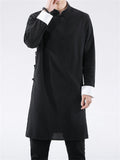 Men's Hanfu Long Cotton Linen Jacket