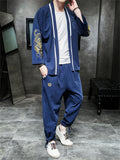 Chinese Style Casual Dragon Printed Outfits For Men