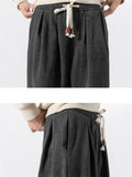 Drawstring Thick Solid Color Ankle-Banded Pants