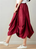 Linen Bloomers Solid Color Skirts In Stock