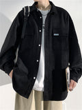 Relaxed All-Match Solid Color Simple Male Jackets For Autumn