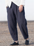 Plus Size Cotton Linen Casual Harem Men's Pants