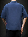 Men's Daily Wear Stylish Simple Short Sleeve Linen Shirts