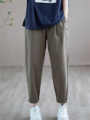 Straight Leg Loose Sports Female Pants