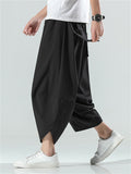 Casual Comfy Solid Color Wide Leg Pants For Men