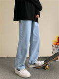 Autumn Men's Cozy Floor-Length Classic All Match Jeans