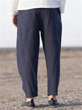 Plus Size Cotton Linen Casual Harem Men's Pants