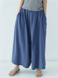 Casual Solid Color Wide Leg Pants