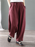 Spring Summer Large-size Retro Women's Harem Pants