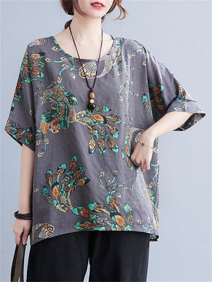 Casual Loose Printed Half Sleeve T-Shirts