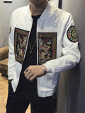 Chinese Dragon Printed Thin Style Men's Jackets