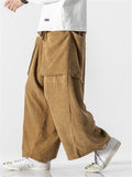 Cissot Casual Corduroy Straight Wide Leg Pants