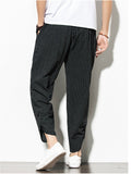 Comfort Casual Striped Linen Pants for Men