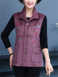 Corduroy Middle-aged Mother Vest Women's Jackets