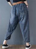 Plus Size Spring Autumn Casual Vogue Long Jeans