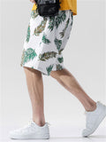 Summer Leaf Printed Seaside Holiday Shorts Pants For Men