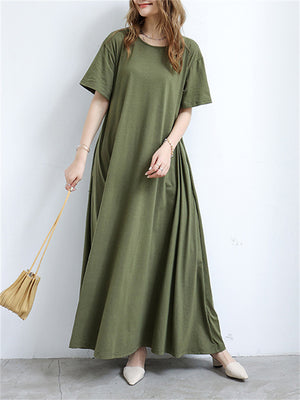 Simple Japanese Style Summer Slim Women's Dresses