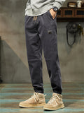 Fashionable Casual Loose Men's Solid Drawstring Pants