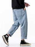 Fashion Simple Solid Color Elastic-waist Jeans