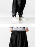 Men's Cool Cranes Printed Linen Loose Pants