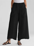 Women's Casual Comfy Wide Leg Linen Pants