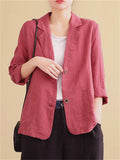 Loose Comfy Cotton Linen Casual Jackets