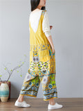 Women's Cute Floral Denim Jumpsuit