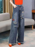 Slim High Waisted Women's Hole Jeans