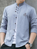 Men's Stylish Asian Inspired Button Up Shirts