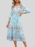 Female Spring Autumn Bohemia Style Dresses