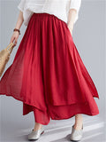 Trendy Solid Color Wide Leg Pants With Pockets