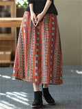 Tingfly Design Printed Vogue Gentle Long Skirt