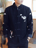 Chinese Cranes Embroideried Woolen Coat