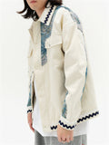 Irregular Patchwork Printed All-match Jackets