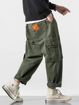 Japanese Street Style Oversized Cargo Pants for Men