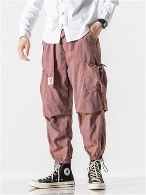 Loose Solid Color Ankle Banded Pants