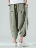 Casual Comfy Solid Color Wide Leg Pants For Men