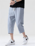 Cotton Linen Fashion Simple Straight Leg Men's Pants