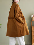 Ladies Cargo Fashionable Cool Large Size Relaxed Long Jackets In Stock