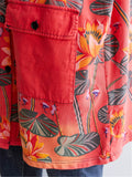 Floral Printed Hooded Jacket With Pockets