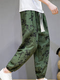 Men Floral Printed Casual Ankle Banded Pants