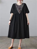 Ladies Large Size Cotton Linen Dresses