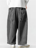 Cissot Casual Corduroy Straight Wide Leg Pants