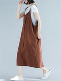 Women's Spring Summer Cotton Linen Slip Dresses