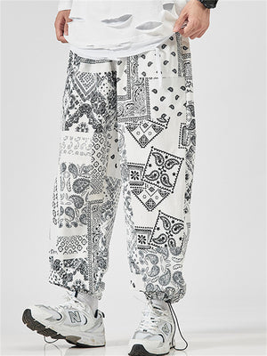 Summer Cargo Male Casual Printed Japanese Style Streetwear Pants