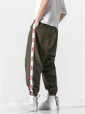 Retro Drawstring Solid Color Pants