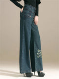 Dark Blue Loose Spring Autumn Trendy Jeans