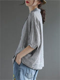 Ladies Summer Simple Grey Color Shirts