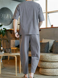 Summer Chinese Style Linen Cotton Fashion Men's Outfits