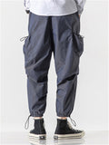 Loose Solid Color Ankle Banded Pants